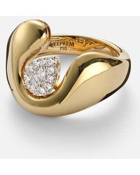 YEPREM - Anillo Golden Strada De Oro De 18 Ct Con Diamantes - Lyst