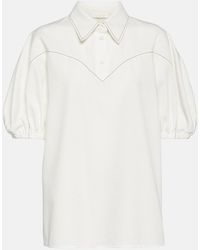 Chloé - Puff-Sleeve Cotton Blouse - Lyst