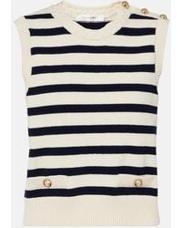 FRAME - The Harbor Cotton-Blend Sweater Vest - Lyst