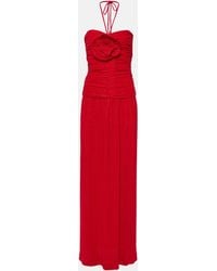 Rebecca Vallance - Samantha Floral-applique Ruched Gown - Lyst