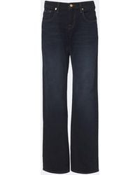 7 For All Mankind - Faded Straight Jeans - Lyst