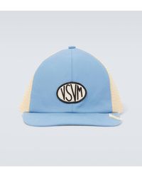 Visvim - Logo Cotton Canvas And Mesh Baseball Cap - Lyst