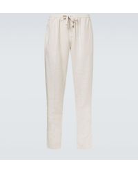 Fedeli - Bonifacio Linen Tapered Pants - Lyst