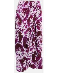 Dries Van Noten - Gonna Midi Con Stampa - Lyst