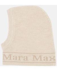 Max Mara - Logo Intarsia Wool Balaclava - Lyst