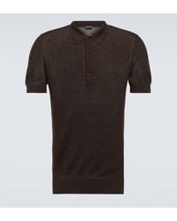 Tom Ford - Cotton And Silk Polo Shirt - Lyst