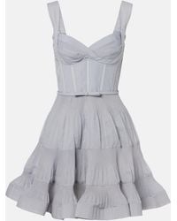 Zimmermann - Pleated Bustier Minidress - Lyst