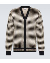 Burberry - Checked Cotton-blend Cardigan - Lyst