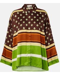 Faithfull the Brand - Cora Printed Satin Shirt - Lyst