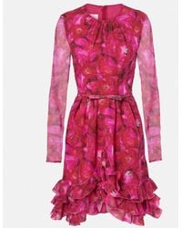 Giambattista Valli - Rose Mania Silk Georgette Minidress - Lyst