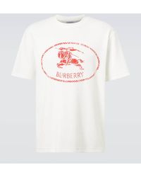 Burberry - Camiseta De Jersey En Mezcla De Algodon Con Logo - Lyst
