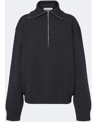 Rohe - Wool And Cashmere Half-Zip Sweater - Lyst
