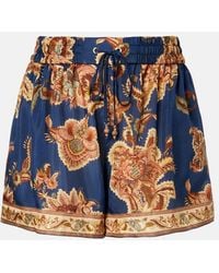 Zimmermann - Aster Printed Silk Shorts - Lyst