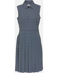 Tory Sport - Printed Pleated Jersey Minidress - Lyst