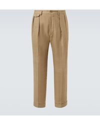 Polo Ralph Lauren - Whitman Plaid Linen-Blend Straight Pants - Lyst