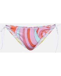 Emilio Pucci - Slip Bikini Marmo Con Stampa - Lyst