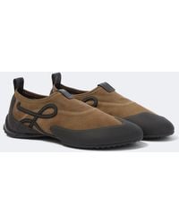 Loewe - Grip Aqua Suede Slip-On Shoes - Lyst