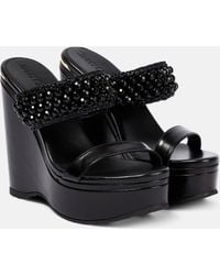 Jimmy Choo - Amoure Wedge 130 Leather Sandals - Lyst
