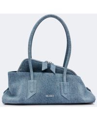 The Attico - La Passeggiata Small Denim Shoulder Bag - Lyst