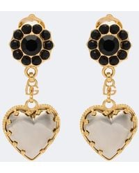 Dolce & Gabbana - Sacro Cuore Embellished Clip-On Earrings - Lyst