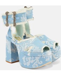 Vivienne Westwood - Olde London Jacquard Platform Sandals - Lyst