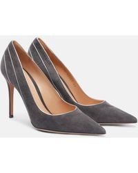 Gianvito Rossi - Pointy 95 Suede Pumps - Lyst