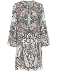 Etro Minikleid aus Wolle und Seide - Natur