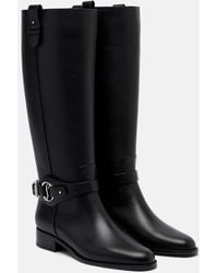 Christian Louboutin - Dianouchette Botta Leather Flat Boots - Lyst