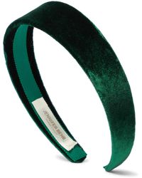 Haarspangen und Haarschmuck Damen Accessoires Haarbänder Jennifer Behr Samt Haarreif Charlize aus Samt in Grün 