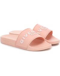 Givenchy Logo Printed Slides - Pink