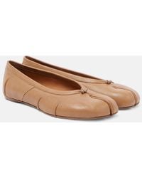 Maison Margiela - Tabi Leather Ballet Flats - Lyst