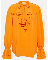 Etro - Blusa De Seda - Lyst