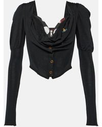 Vivienne Westwood - Puff-Shoulder Wool And Silk Top - Lyst