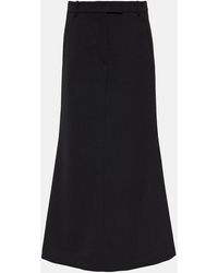 Acne Studios - Wool-Blend Maxi Skirt - Lyst