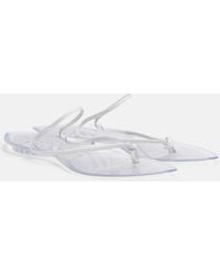 Alaïa - Invisible Leather Thong Sandals - Lyst