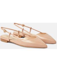 Gianvito Rossi - Ascent 05 Leather Slingback Flats - Lyst