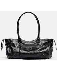 Balenciaga - Le City East-West Leather Shoulder Bag - Lyst