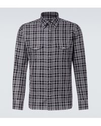 Tom Ford - Checked Cotton Twill Western Shirt - Lyst
