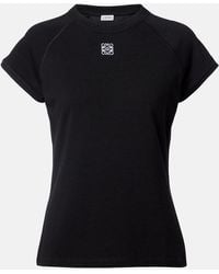 Loewe - Anagram Cotton-Blend T-Shirt - Lyst