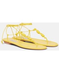 Aquazzura - Oaxaca Leather Thong Sandals - Lyst
