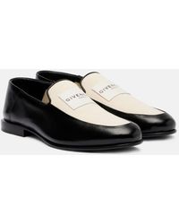 Givenchy - Label Leather And Canvas Loafers - Lyst