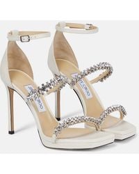 Jimmy Choo - Bing 105 Crystal-Embellished Sandals - Lyst