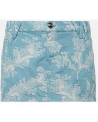 Vivienne Westwood - Foam Jacquard Denim Miniskirt - Lyst