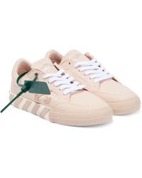 Off-White c/o Virgil Abloh Sneakers Low Vulcanized aus Canvas - Pink