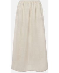 Asceno - Rafaela Cotton And Linen Maxi Skirt - Lyst