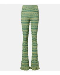 Etro - Crochet Cotton Flared Pants - Lyst