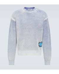 Acne Studios - Applique Cotton-blend Sweater - Lyst