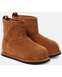 AMINA MUADDI - Heidi Shearling-Lined Suede Ankle Boots - Lyst