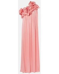 Costarellos - Charmain Plisse Georgette Gown - Lyst