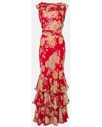 RIXO London - Rio Floral Ruffled Gown - Lyst